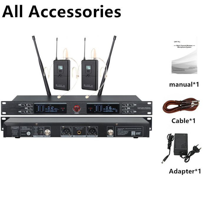 Ribbon Microphone - 640-690MHz UR-2000-H Microfono Wireless a Doppio