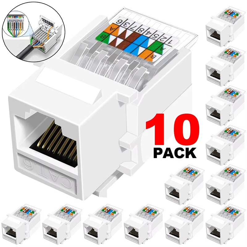 Rj45 Jack - 10 pz. Modulo di rete Cat6