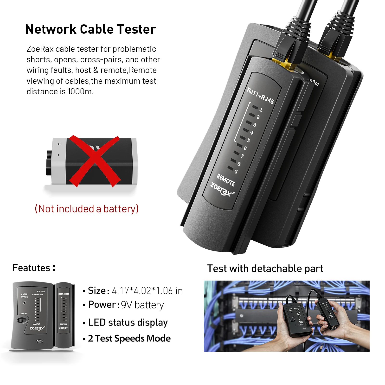 ZoeRax RJ45 CAT6 CAT5E Kit di  - Rj45 Jack recensione e prezzo