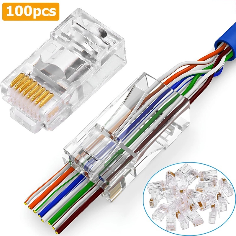 100 pz Connettore RJ45 Cat6 Ca - Rj45 Jack recensione e prezzo